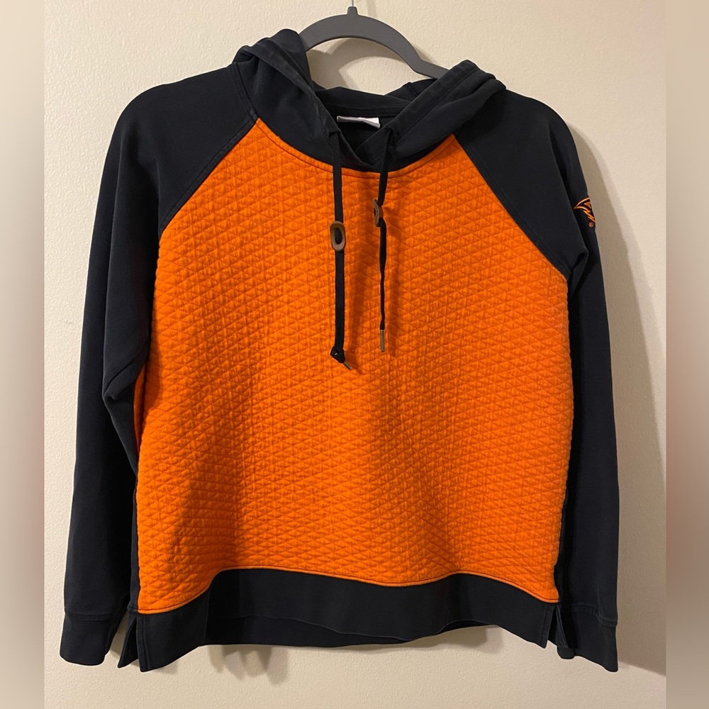 Mens Columbia Quilted Oregon‎ State Beavers Hoodie Size Medium Black Orange